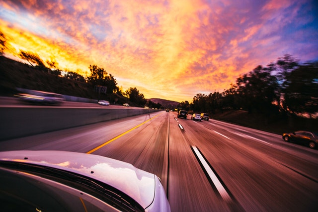 car on freeway